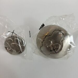 Stainless Steel Kid's Drawer Knobs 15 with Bear Faces 1 1/2" wide + Two with Paw